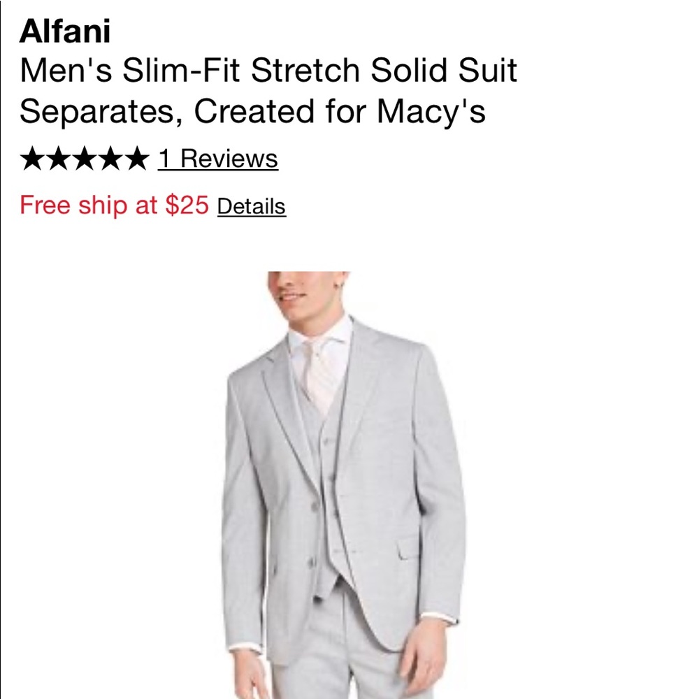 Afani men’s suit. New